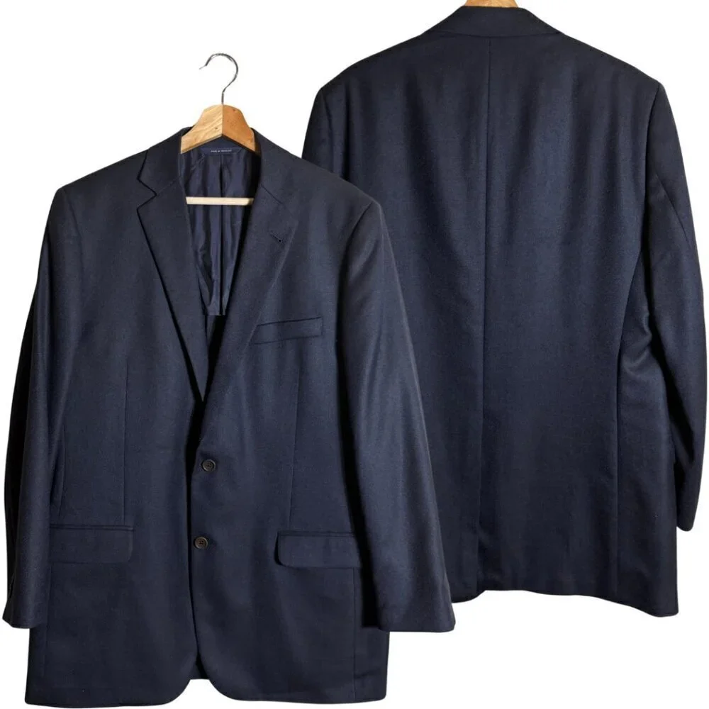 Brooks Brothers Fitzgerald Wool Sport Coat Dinner Jacket Blazer Men's 42L Blue